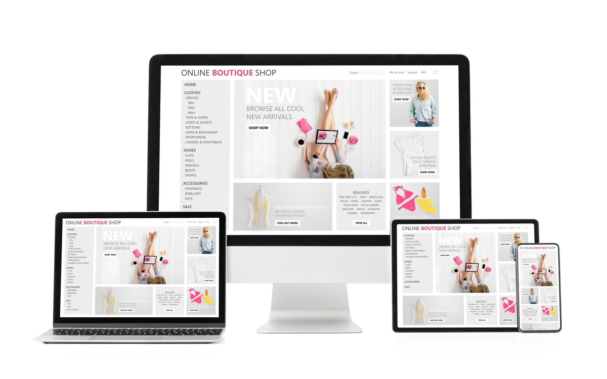Professionelle Business-Website auf verschiedenen Geräten