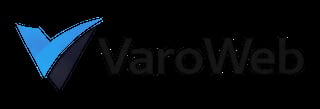 VaroWeb logo featuring a blue checkmark icon with black text